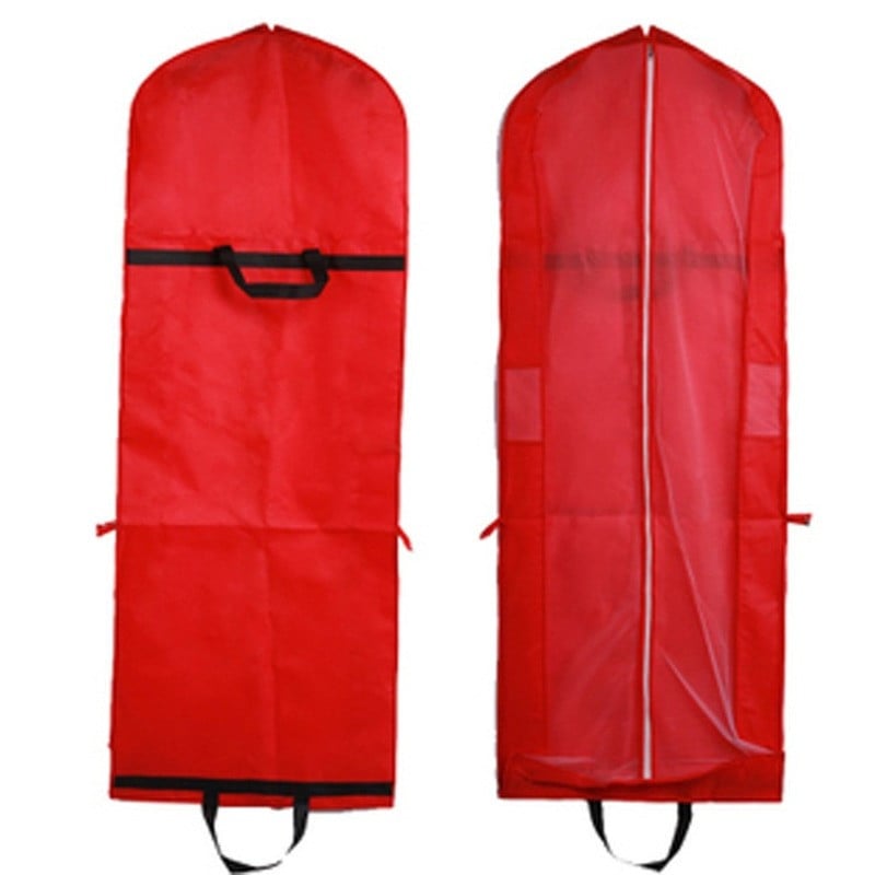 Μεγάλο για νυφικό Κάλυμμα σκόνης Φόρεμα με φερμουάρ Αδιάβροχο κάλυμμα τσάντα αποθήκευσης Πτυσσόμενη θήκη για ρούχα ενδυμάτων