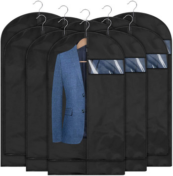 Прахоустойчиви калъфи за дрехи Водоустойчиви дрехи Прахозащитно покритие Палто Костюм Протектор за рокля Висящи чанти за дрехи Гардероб Органайзер