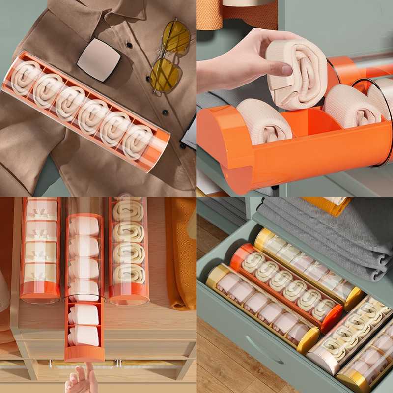 6 Režģi Apakšveļa Zeķes Uzglabāšanas kaste Garderobes Atvilktne Apģērbu Organizators Krūšturis Apakšbikses Kaklasaites Skapis Saliekamā istaba Glabāšanas organizators