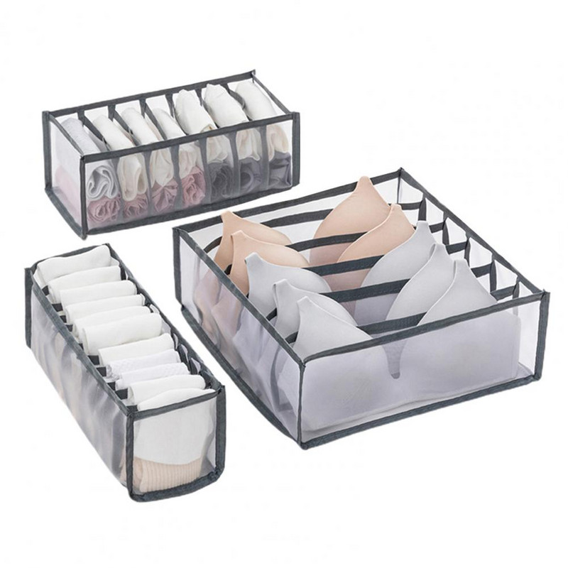 1 set sklopivih organizatora za donje rublje s više rešetki Netkani grudnjak Čarape Držač za donje rublje za spavaću sobu