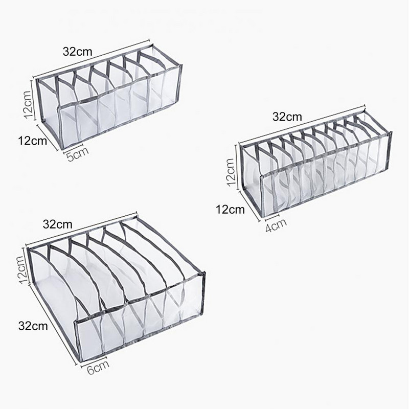 1 set sklopivih organizatora za donje rublje s više rešetki Netkani grudnjak Čarape Držač za donje rublje za spavaću sobu