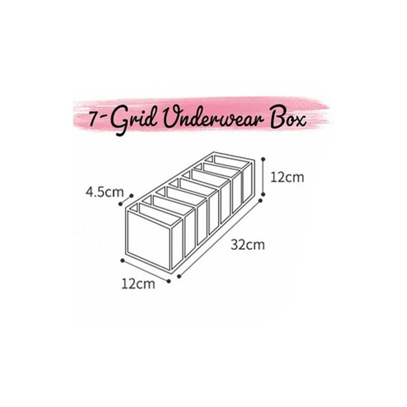 Ormar Organizator Kutija za pohranu Sklopivi organizatori za donje rublje Pregrade za pohranu Ladice Organizator Čarape 7 rešetkasta kutija za odjeću #7