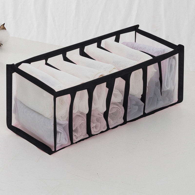 Ormar Organizator Kutija za pohranu Sklopivi organizatori za donje rublje Pregrade za pohranu Ladice Organizator Čarape 7 rešetkasta kutija za odjeću #7