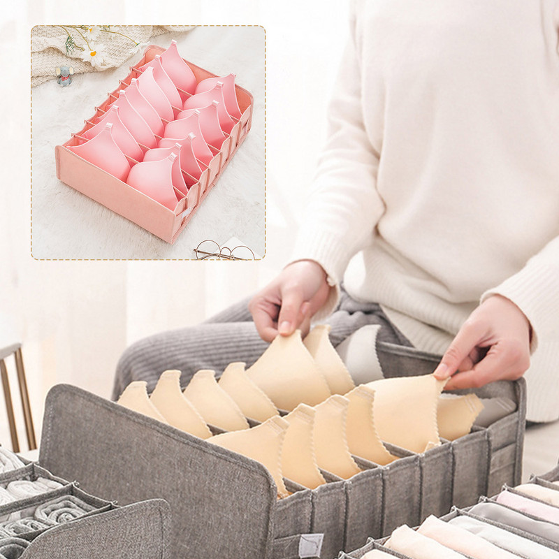 Sklopiva kutija za pohranu kompresijskog donjeg rublja Grudnjak Gaćice Čarape Kutija za pohranu Čarape Grudnjak Gaćice Odjeljci Organizator za pohranu