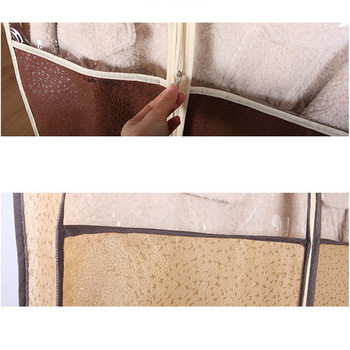 Διευρυμένο μη υφαντό κάλυμμα σκόνης για φόρεμα ενδυμάτων Παλτό Μεγάλη υφασμάτινη θήκη Κρεμαστή τσέπη αποθήκευσης Τσάντες οργάνωσης