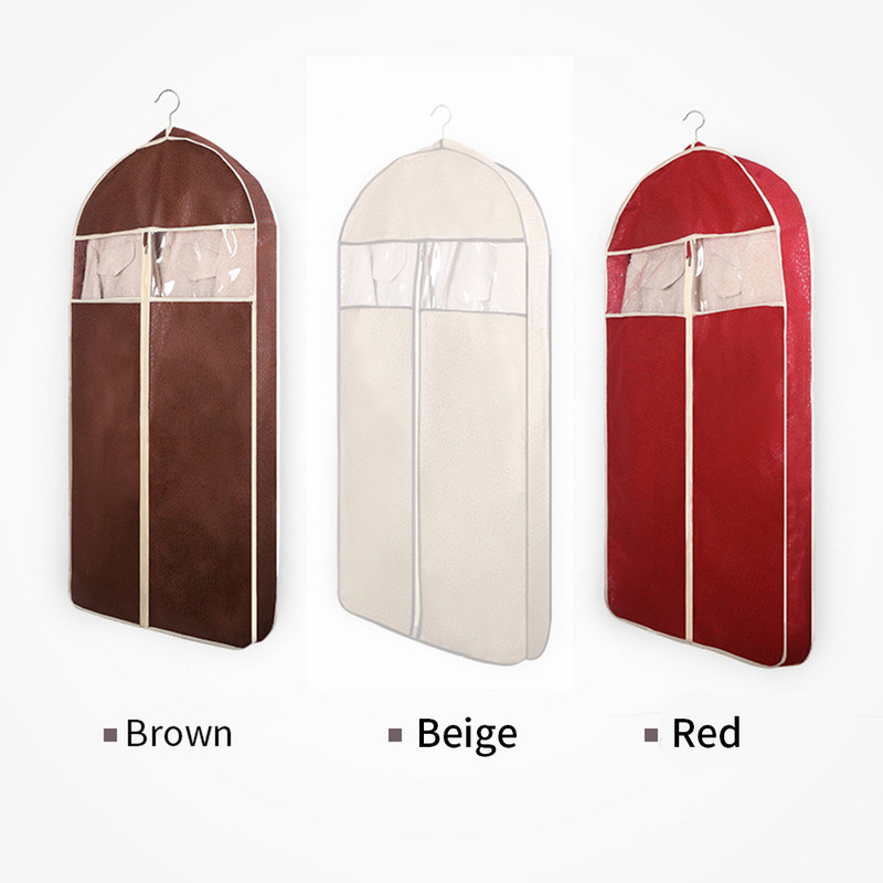 Paplašināts neausto apģērbu putekļu pārsegs apģērba tērpam, kostīmam, mētei Liels auduma futrālis, piekarināms kabatas glabāšana, kārtot somas