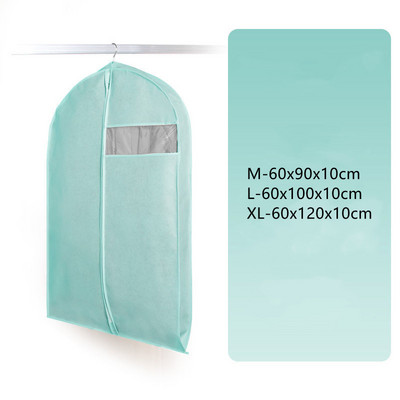 Elpojošs neausto stereoapģērbu putekļu pārsegs mājas drēbju skapis mētelis vienkrāsains putekļu necaurlaidīgs piekarināms maiss dūnu jakas uzglabāšanai