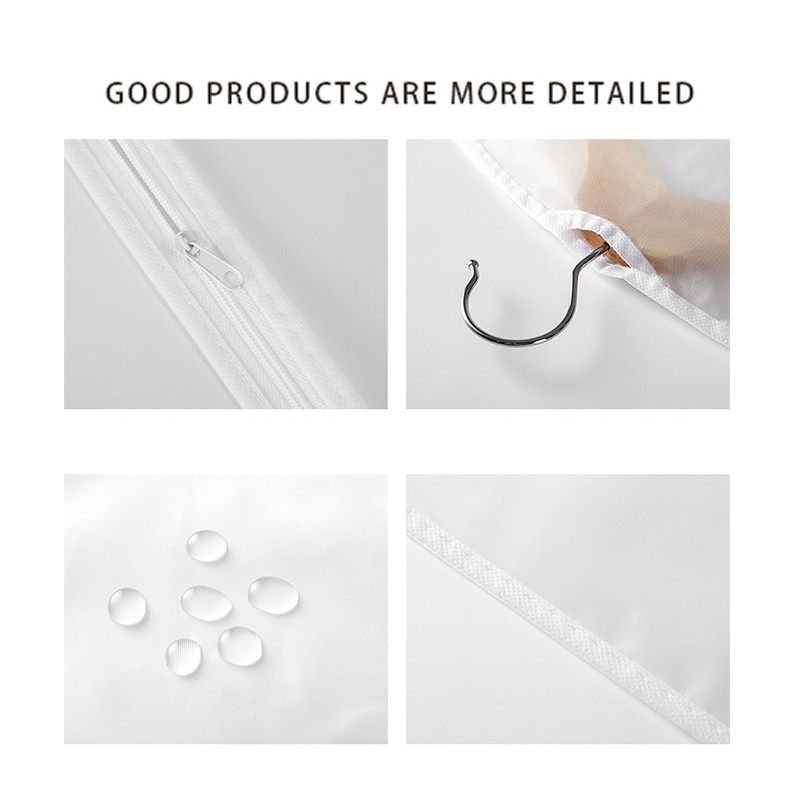 Rõivaste rippuv tolmukate, läbipaistev kodukott, kostüüm jakk Pulmakaitse tõmblukuga tolmu ja niiskuse vastu