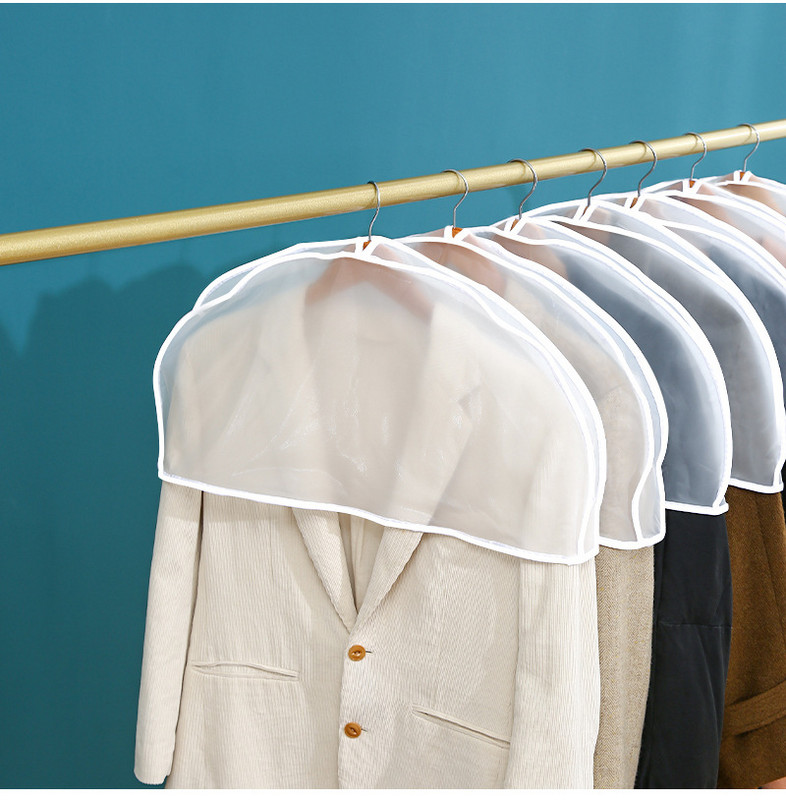 3PCS Navlake za ramena Viseća torba za odjeću Navlaka za prašinu 2" Štitnici za zaštitu od prašine za odijelo, kapute, jakne, haljine