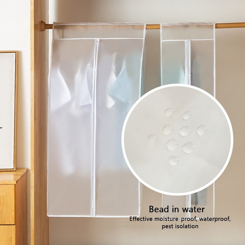 Jauni apģērbi Piekarināms Putekļu pārklājs Kleita Uzvalks Mētelis Caurspīdīgs Uzglabāšanas Soma Soma Organizators Garderobes Kleita Apģērbs Piekarināms Putekļu pārsegs