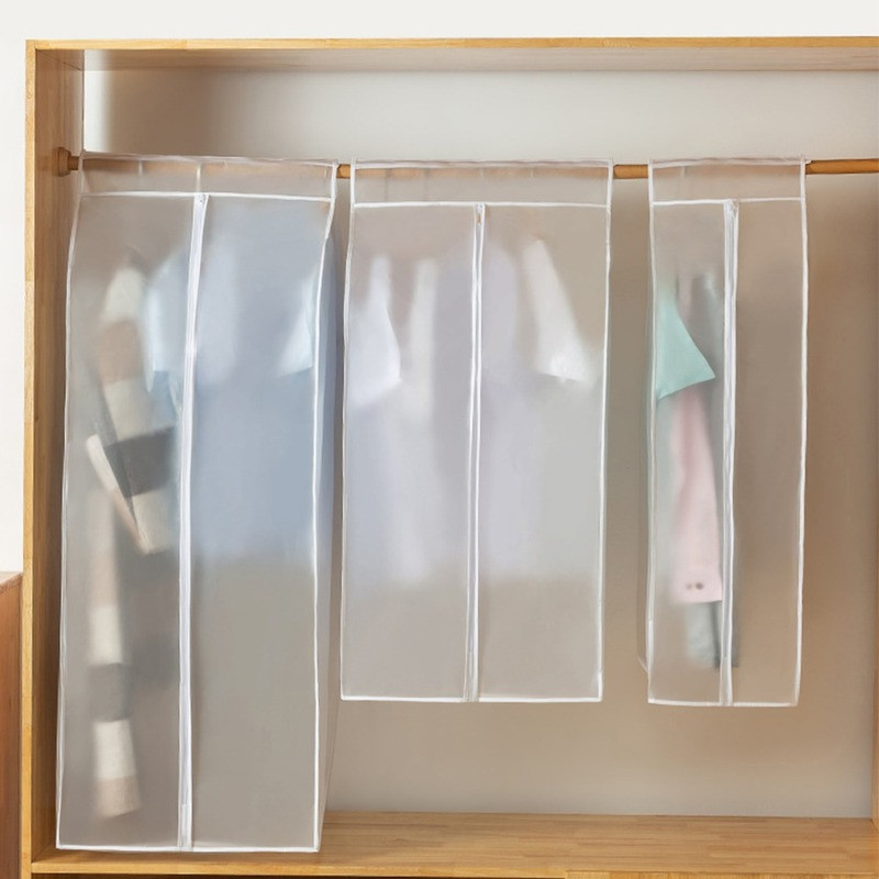 Jauni apģērbi Piekarināms Putekļu pārklājs Kleita Uzvalks Mētelis Caurspīdīgs Uzglabāšanas Soma Soma Organizators Garderobes Kleita Apģērbs Piekarināms Putekļu pārsegs