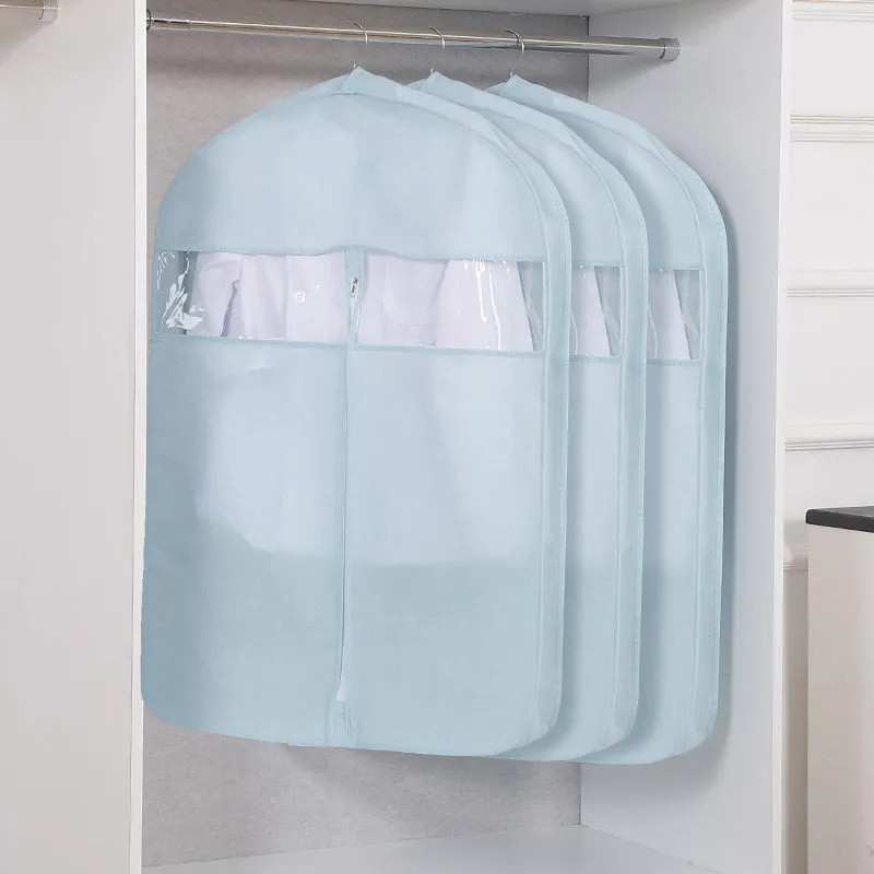 Hingavad rõivad tolmukattega karusnahast sulejope Spetsiaalne kolmemõõtmeline tolmukott Kodumajapidamises rippuv hoiukott Niiskuskindel