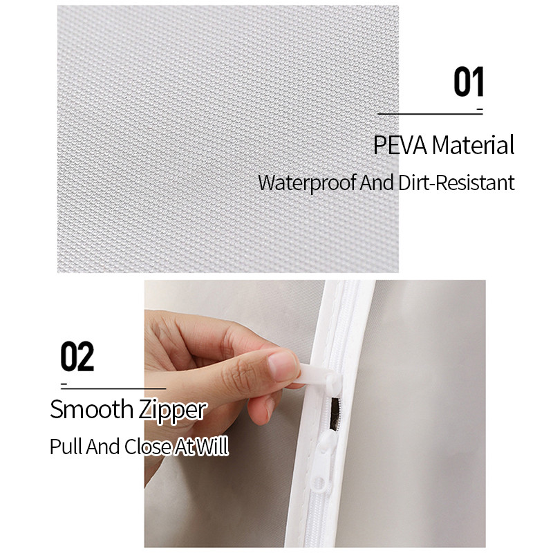PEVA Vodootporna odjeća Navlaka za prašinu Kućne viseće navlake za odjeću Odijelo Štitnik za odjeću Kaput Navlaka otporna na prašinu