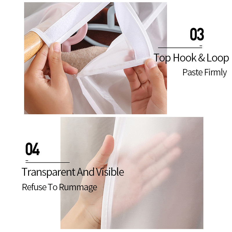 PEVA Vodootporna odjeća Navlaka za prašinu Kućne viseće navlake za odjeću Odijelo Štitnik za odjeću Kaput Navlaka otporna na prašinu