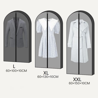 150 cm apģērbu somas, kostīmi, pārvalki Piekaramie apģērba maisiņi skapja glabāšanai.