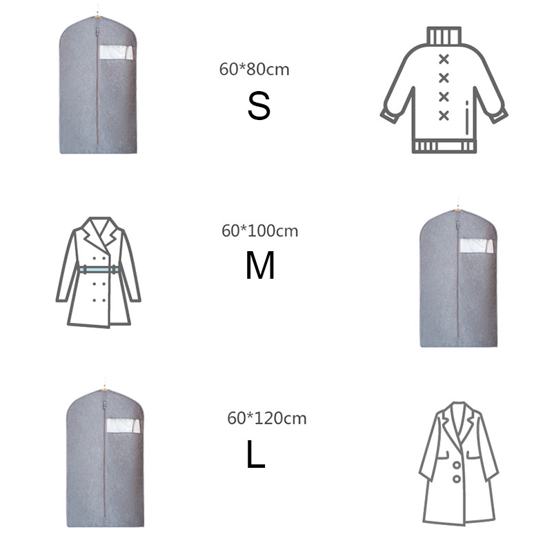 Navlaka za jaknu za zaštitu od prašine Vodootporna jakna za odjeću Vrećica za odijelo Vreća za odijelo otporna na prašinu i vlagu Vreća za pohranu s patentnim zatvaračem