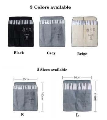Τσάντα αποθήκευσης ρούχων Κρεμαστό κάλυμμα για τη σκόνη Φόρεμα Κοστούμι Παλτό Θήκη Οργάνωση Ντουλάπα Φόρεμα Ρούχα Κρεμαστό Κάλυμμα για τη σκόνη