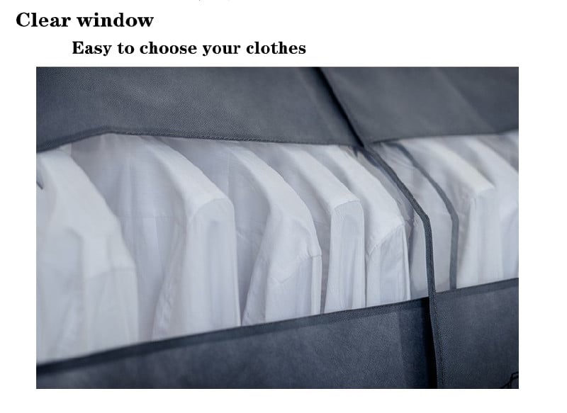 Apģērbu glabāšanas soma Piekarināms Putekļu aizsargs Kleita Uzvalks Mētelis Korpuss Organizators Garderobes Kleita Apģērbs Piekarināms Putekļu aizsargs