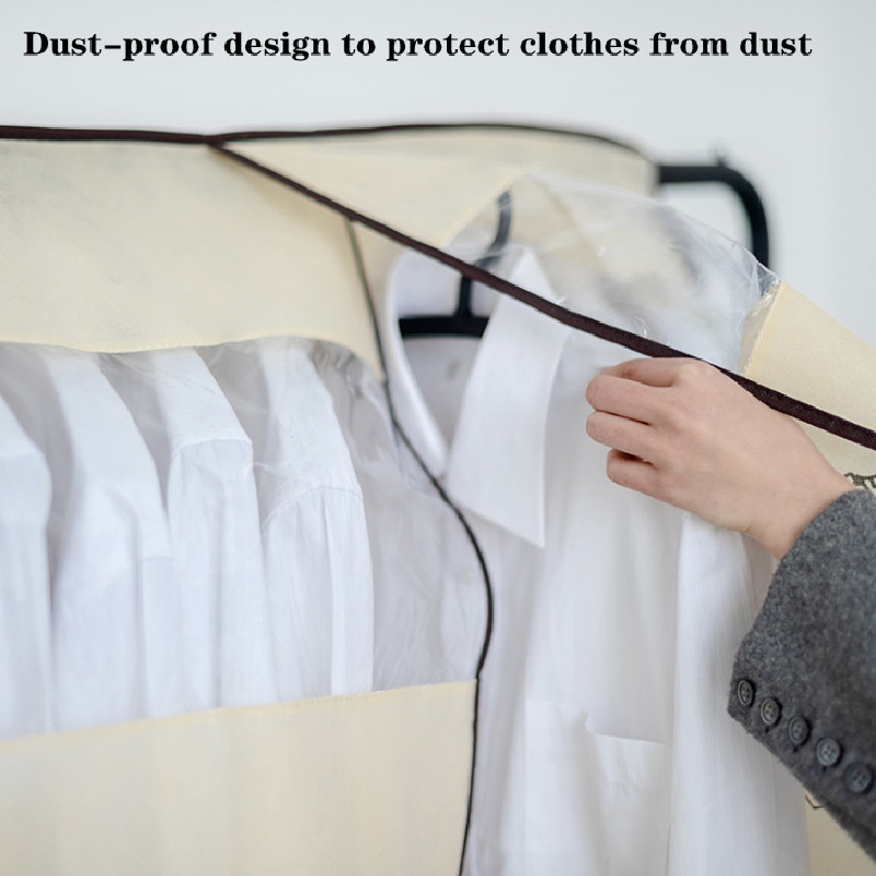 Apģērbu glabāšanas soma Piekarināms Putekļu aizsargs Kleita Uzvalks Mētelis Korpuss Organizators Garderobes Kleita Apģērbs Piekarināms Putekļu aizsargs