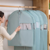 1 komad odjeće od netkane tkanine Poklopac za prašinu Odjevna haljina Vreća za pokrivanje prašine Moderna jednobojna odijela Vreće za pohranu kaputa Viseći tip