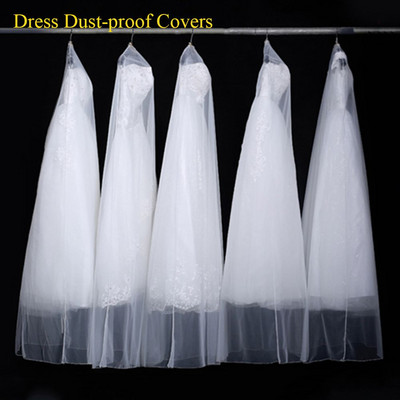 Προστατευτικό για νυφικό, ανθεκτικό στη σκόνη Καλύμματα φόρεμα νύφης Τσάντες αποθήκευσης Κάλυμμα ρούχων Διάφανη θήκη ντουλάπας