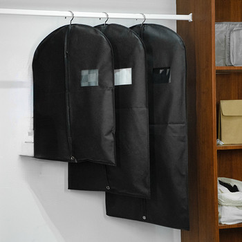 Прахоустойчива чанта за дрехи за съхранение Водоустойчиви дрехи Прахоуловител с прозрачен прозорец и държач за лична карта за рокля, яке, униформа