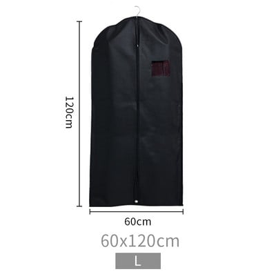 Putekļu necaurlaidīgs apģērba maisiņš glabāšanai Ūdensnecaurlaidīgs apģērbs Putekļu pārsegs ar skaidru logu un ID kartes turētājs kleitai, jakai, formas tērpam