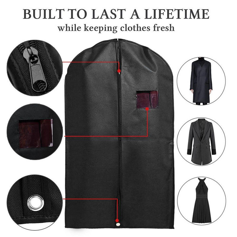 Putekļu necaurlaidīgi apģērbu pārvalki Ūdensnecaurlaidīgi apģērbi Putekļu pārsegi mētelis uzvalks kleita aizsargs Neausta piekarināma apģērba soma Skapja organizators