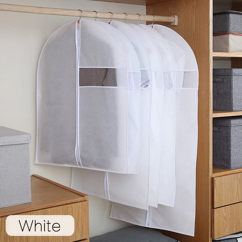 Apģērbs Putekļu aizsargs Neausta auduma futrālis mājsaimniecības pakarināms mētelis uzvalks Aizsargāt uzglabāšanas soma Garderobes organizators AQ065