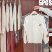 5GAB Putekļu necaurlaidīgs aizsargpārklājs Apģērbu somas Glabāšana Caurspīdīga glabātuve apģērba tērpam Kleita Putekļu necaurlaidīgs Putekļu aizsargs 50X75cm