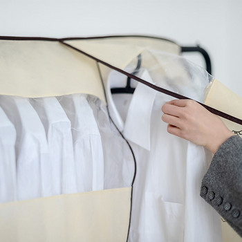 Калъфи за дрехи Прахозащитно покритие Нетъкан текстил Видим прозрачен прозорец Дреха Костюм Риза Палто Гардероб Органайзер Чанта за съхранение