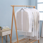 Liels drēbju putekļu pārsegs Caurspīdīgs skapis piekarināms soma uzvalks dūnu jaka Glabāšana piekarināma soma Mitrumizturīga apdares soma