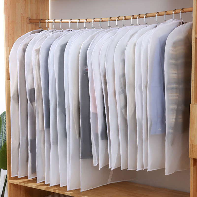 Liels drēbju putekļu pārsegs Caurspīdīgs skapis piekarināms soma uzvalks dūnu jaka Glabāšana piekarināma soma Mitrumizturīga apdares soma