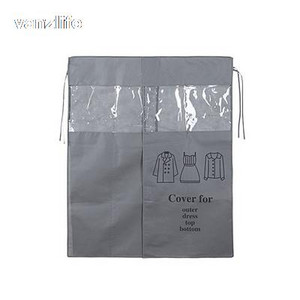 vanzlife Neausts mētelis putekļu necaurlaidīgs pārvalks Mājsaimniecības piekarināmais mētelis Apģērbs Pārvalks uzvalki kabatas Uzglabāšanas somas skapja organizators