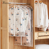 OYOREFD torba za odijelo sa slatkim crtićima, prozirna torba za odijelo s printom, vodootporna odjeća, navlake za prašinu, organizator za pohranu garderobe
