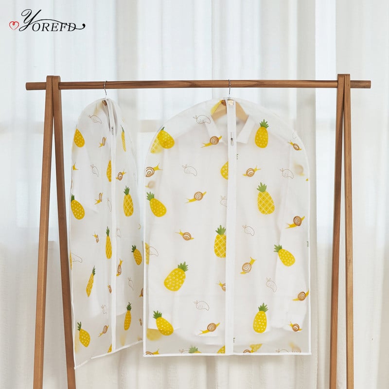 OYOREFD torba za odijelo sa slatkim crtićima, prozirna torba za odijelo s printom, vodootporna odjeća, navlake za prašinu, organizator za pohranu garderobe