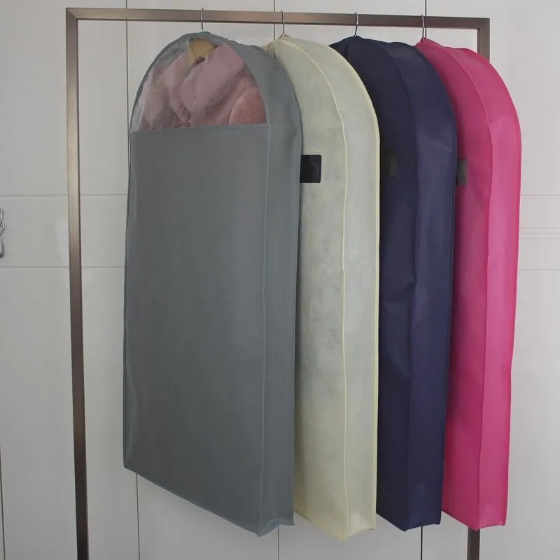 Lielas telpas apģērba putekļu aizsargs Pretspiediena trīsdimensiju ūdeles mēteļa uzglabāšanas maisiņš, sabiezināts neausta auduma pakarināmais maisiņš