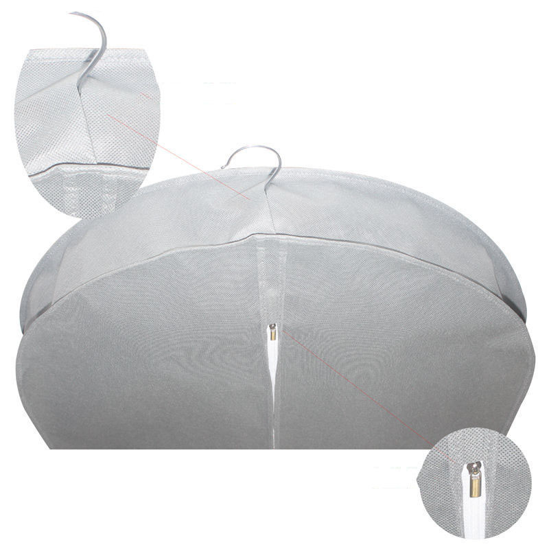 Lielas telpas apģērba putekļu aizsargs Pretspiediena trīsdimensiju ūdeles mēteļa uzglabāšanas maisiņš, sabiezināts neausta auduma pakarināmais maisiņš