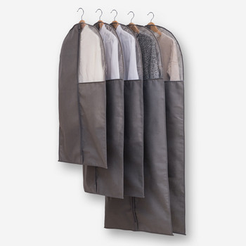Κρεμαστό κοστούμι ενδυμάτων Φόρεμα κάλυμμα σκόνης Ημιδιαφανές ρούχο Κάλυμμα σκόνης Προστατευτικό φερμουάρ Γούνινο παλτό Τσάντα αποθήκευσης Αδιάβροχη