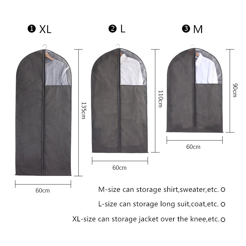 Viseći odjevni predmet Odijelo Haljina Navlaka za prašinu Prozirna odjeća Poklopac za prašinu Zaštitnik s patentnim zatvaračem Vreća za pohranu krznenog kaputa otporna na vlagu