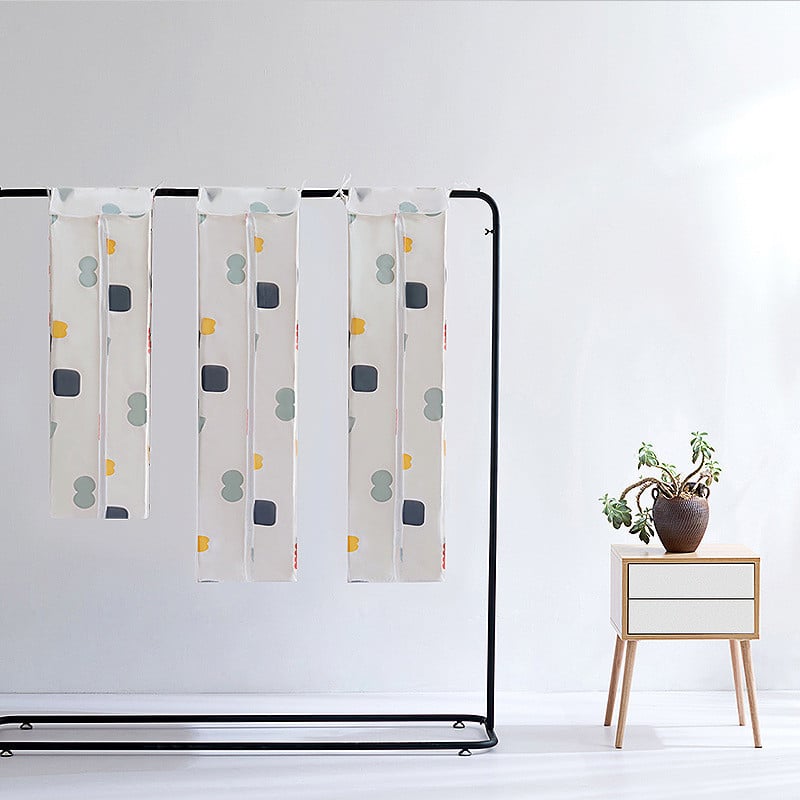 Putekļu pārsegs lielākam apģērbam Ģeometrisks ziedu raksta mētelis, mājsaimniecības piekarināms kabats Putekļu necaurlaidīgs, mitrumizturīgs, elpojošs futrālis