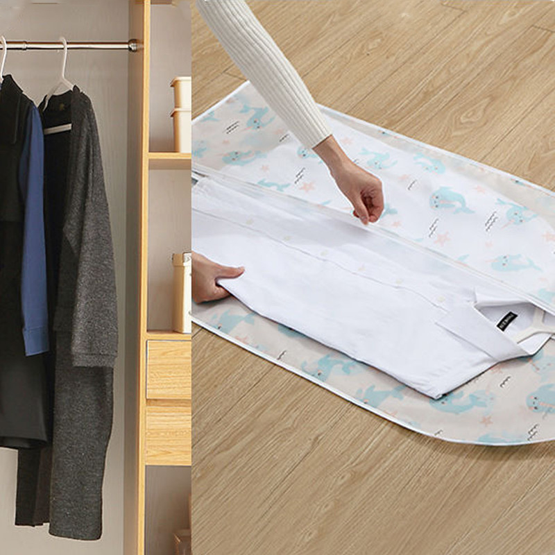 Mali svježi print uzorka Odjeća Navlaka otporna na prašinu Prozirni ormar Viseća torba Odijelo Kaput Vreća otporna na vlagu