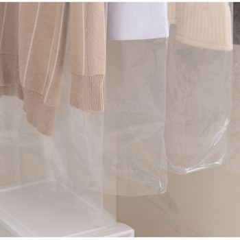 5 τμχ Κάλυμμα για τη σκόνη Παχύ πλαστικό τσάντα φόρμας σκόνης Αδιάβροχο τσάντες ρούχων μιας χρήσης ντουλάπα Κρεμαστό υφασμάτινο κάλυμμα σκόνης