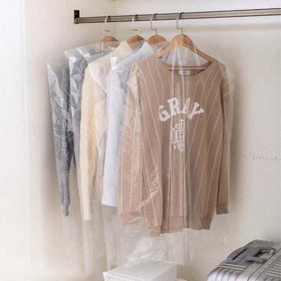 5gab. Drēbju putekļu pārsegs Sabiezināts plastmasas putekļu uzvalka maisiņš Ūdensizturīgs vienreizējās lietošanas apģērbu somas Garderobes skapis Piekarināms auduma mētelis Putekļu aizsargs