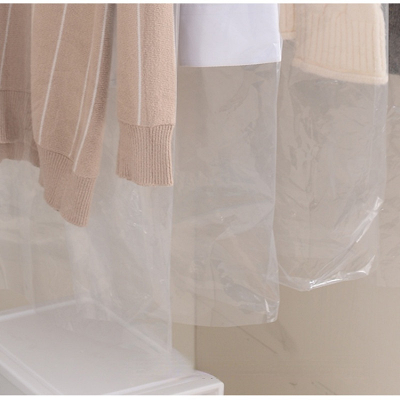 5gab. Drēbju putekļu pārsegs Sabiezināts plastmasas putekļu uzvalka maisiņš Ūdensizturīgs vienreizējās lietošanas apģērbu somas Garderobes skapis Piekarināms auduma mētelis Putekļu aizsargs