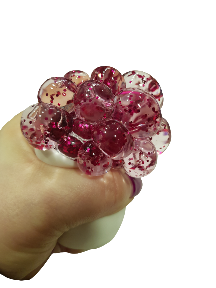 Играчка Squishy, Череп, Сензорна, Розово