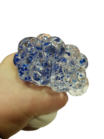 Играчка Squishy, Череп, Сензорна, Син