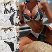 Sieviešu peldkostīmu komplekts ar augstu jostasvietu