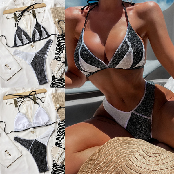 Sieviešu peldkostīmu komplekts ar augstu jostasvietu