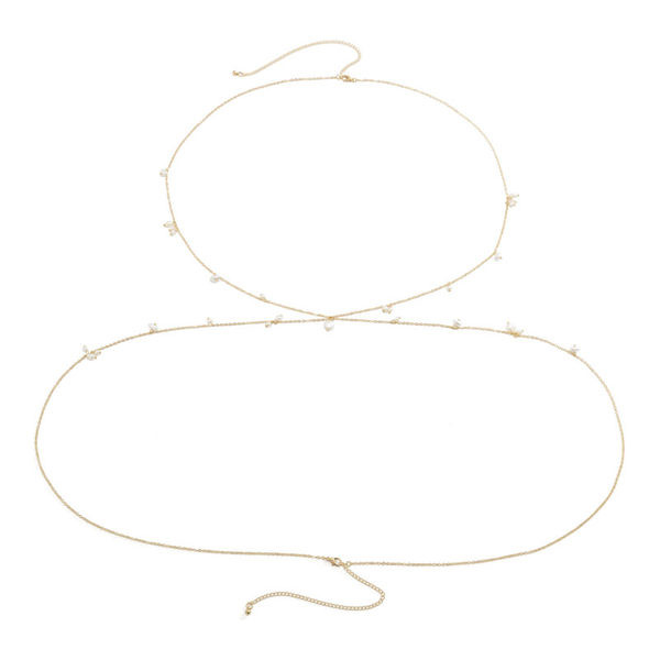 Sieviešu ķermeņa rotaslietas ar pērlēm